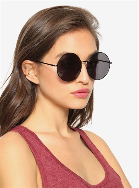 black round sunglasses for women.